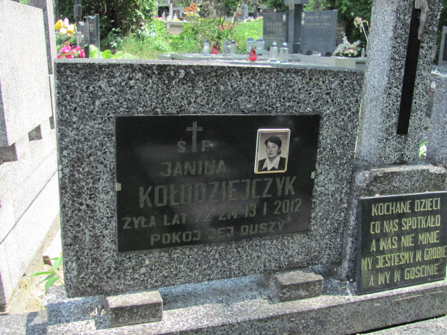 Janina Kołodziejczyk 1940 Łaskarzew - Grobonet - Wyszukiwarka osób pochowanych